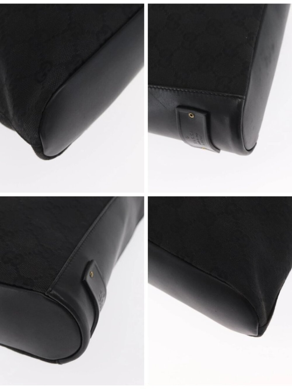 GUCCI GG Canvas Shoulder Bag Black Gold 91761 Auth 160003 - Picture 14 of 16